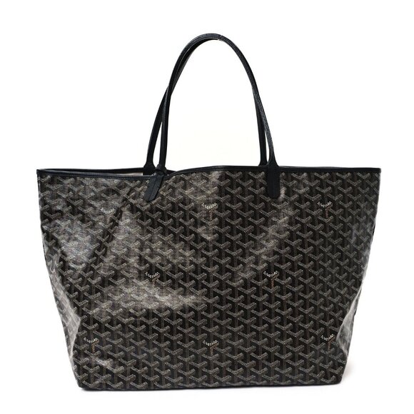 🔥EXTRA LARGE🔥Goyard Saint Louis GM Black St Louis Shoulder Tote Bag Purse - Picture 3 of 13